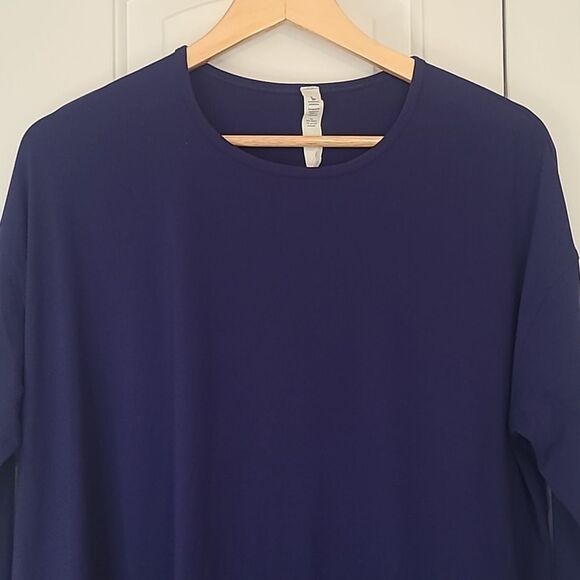 Lululemon City Bound Long Sleeve Soft Tee Shirt Emperor Blue Size 4 - Picture 3 of 10